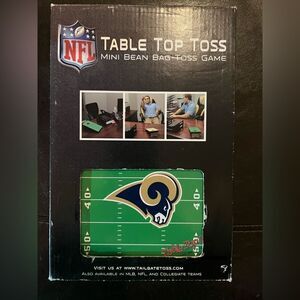 Los Angeles Rams Table Top Bean Bag Toss Game Board W/8 Mini Bean Bags 7"x10